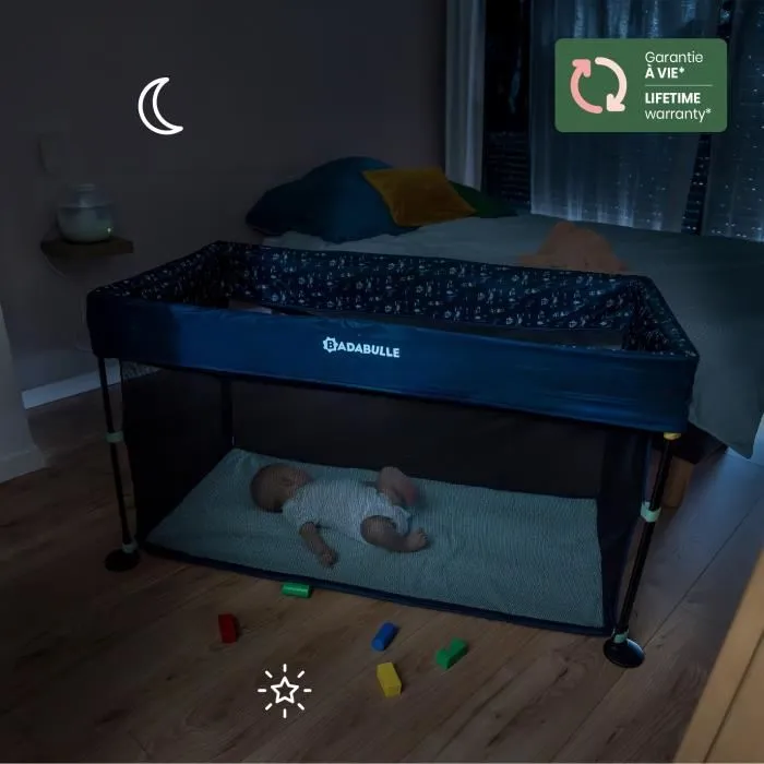 Badabulle Cuna de viaje Easy Clip BAD3661276187276 Plegable Ligera Compacta con Bolsa de Transporte Colchón Incluido 1