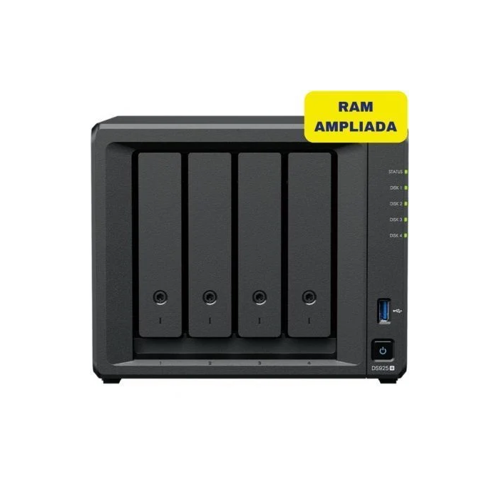 Synology Diskstation DS925+ NAS de 4 Bahías 16GB DDR4 Torre