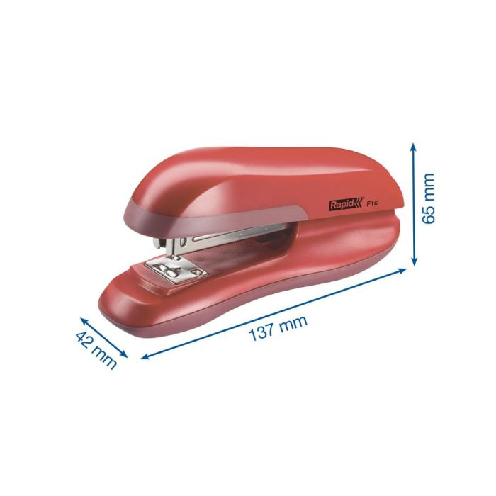 Grapadora Rapid F16 Capacidad 30 Hojas Usa Grapas 24-6 Y 26-6 Color Rojo 2 unidades 4