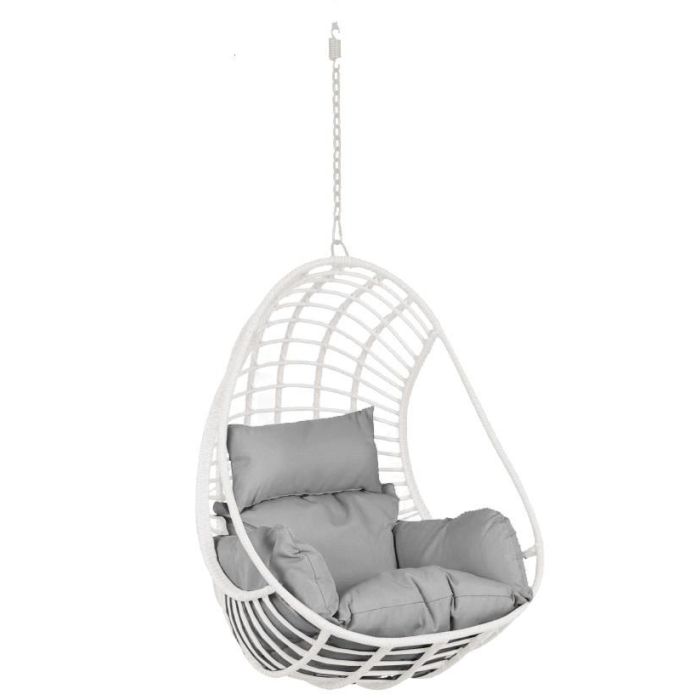 Sillon Colgante Terraza Y Jardin DKD Home Decor Blanco Gris 70 x 110 x 90 cm