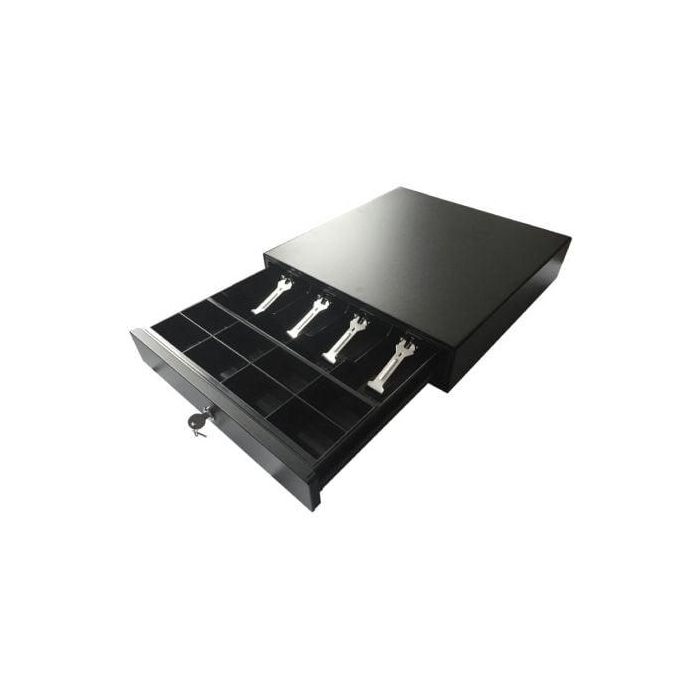 Premier 41LCA4B8CB Cajón Portamonedas 400 LC-B Manual/Automático, Negro, 41x41 cm, 8 Monedas / 4 Billetes, RJ12 1