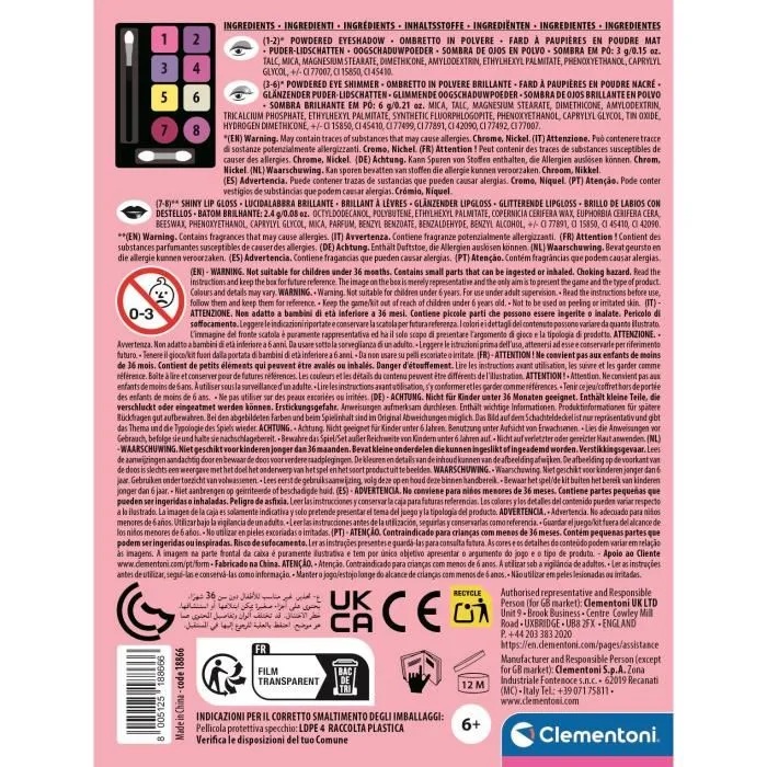 Clementoni CLE8005125188666 Paleta de Maquillaje Primavera 3 Clementoni CLE8005125188666 Paleta de Maquillaje Primavera 3