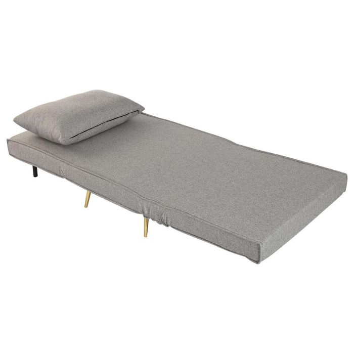 DKD Home Decor Sofá Cama Scandi Gris Poliéster/Metal 90 x 84 x 90 cm 2 DKD Home Decor Sofá Cama Scandi Gris Poliéster/Metal 90 x 84 x 90 cm 2