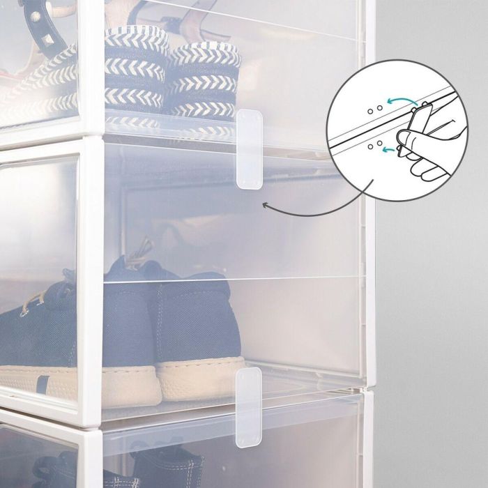 Caja apilable para zapatos Max Home Blanco 6 Unidades Polipropileno ABS 35 x 18,5 x 27 cm 4 Caja apilable para zapatos Max Home Blanco 6 Unidades Polipropileno ABS 35 x 18,5 x 27 cm 4