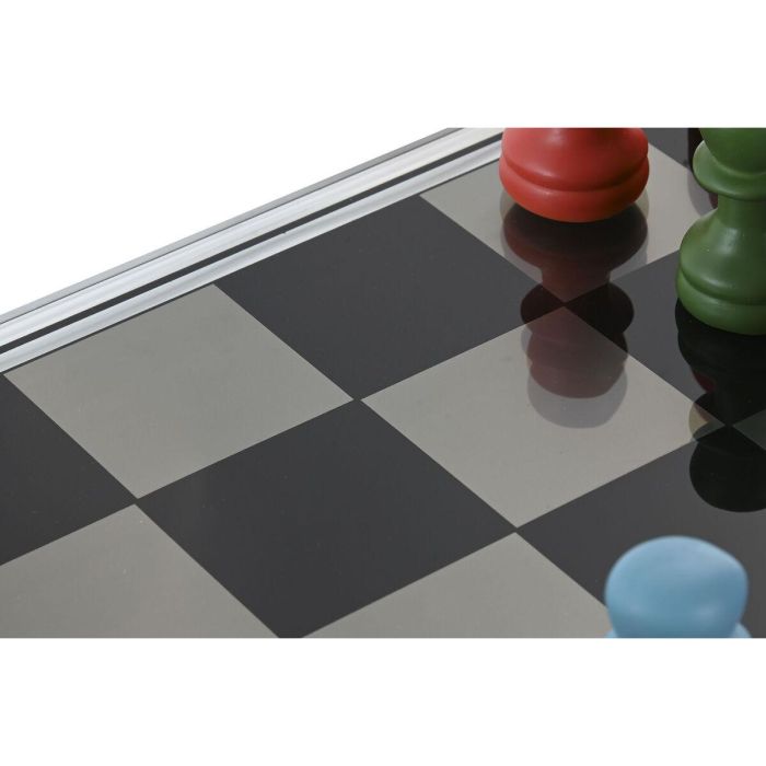 DKD Home Decor Juego de Mesa Moderno Decorativo Multicolor de Resina y Cristal 61 x 61 x 0,5 cm 2 DKD Home Decor Juego de Mesa Moderno Decorativo Multicolor de Resina y Cristal 61 x 61 x 0,5 cm 2