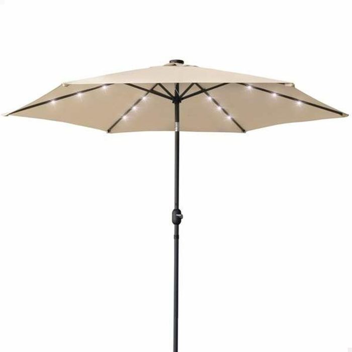 Parasol 300 cm con chimenea y luces led solares 140x15 cm 13 Parasol 300 cm con chimenea y luces led solares 140x15 cm 13