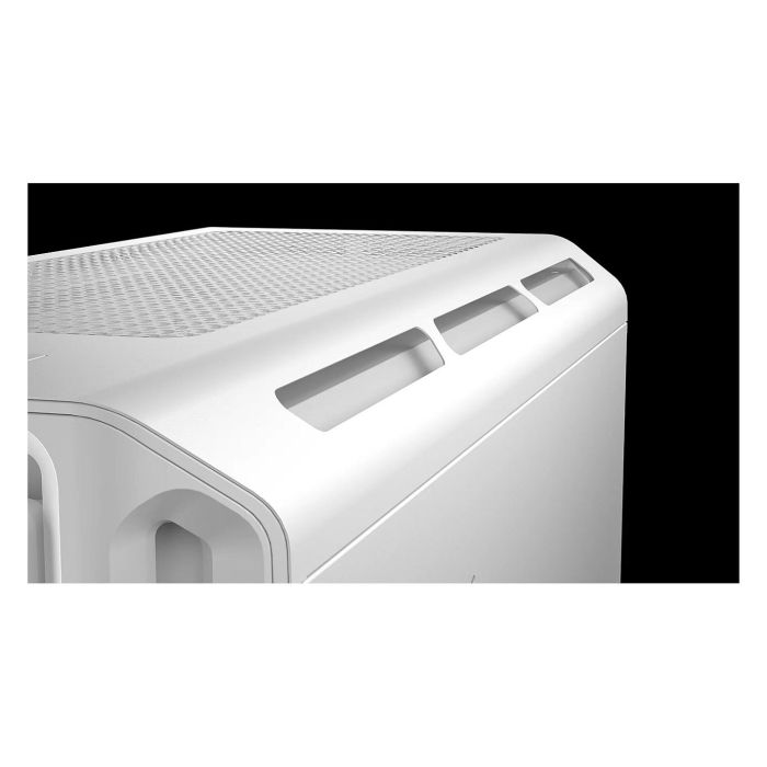 Corsair 5000T - Caja Gaming ATX Semitorre con Panel de Cristal Templado, Iluminación RGB, Blanco, Soporte para EATX, 360mm Radiadores