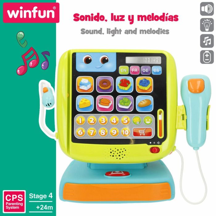 Caja Registradora de Madera con Accesorios Winfun 24 X 23 X 11 CM (2 Unidades) 5