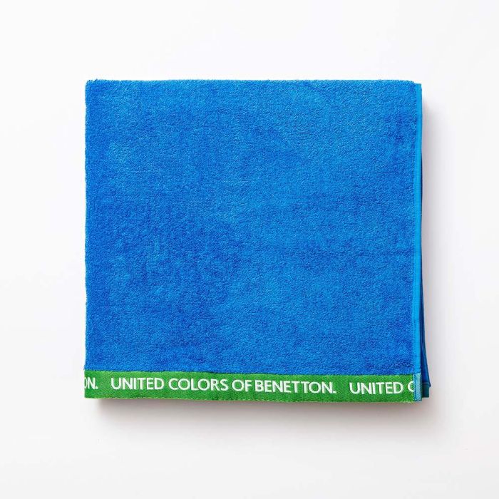 Toalla de playa 160x90cm 450 g/m² azul benetton 1 Toalla de playa 160x90cm 450 g/m² azul benetton 1