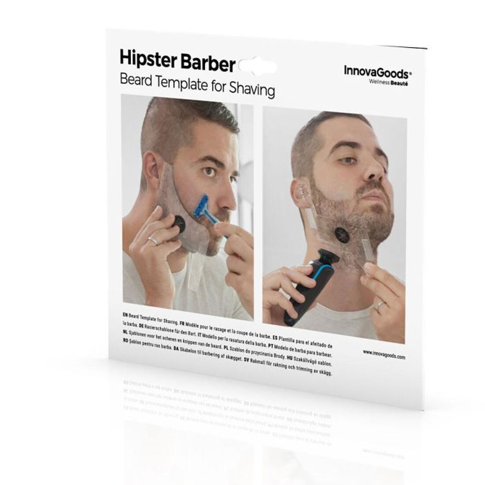 Plantilla para Afeitado de Barba Hipster Barber InnovaGoods 1