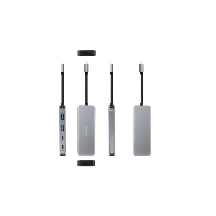 Nano Cable 10.16.1006 Docking Station USB-C 2xUSB 3.0, 1xHDMI 4K, 2xUSB-C, 1xUSB-C PD 100W Gris 1 Nano Cable 10.16.1006 Docking Station USB-C 2xUSB 3.0, 1xHDMI 4K, 2xUSB-C, 1xUSB-C PD 100W Gris 1