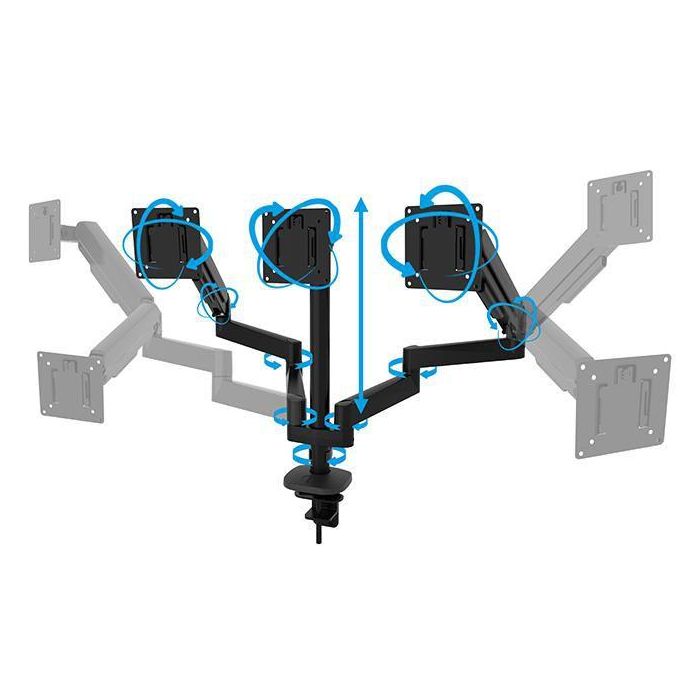B-Tech Flex Trio Full Motion Triple Screen Desk Mount 7 B-Tech Flex Trio Full Motion Triple Screen Desk Mount 7