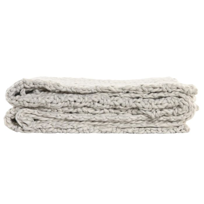 Manta Sofa Urban DKD Home Decor Gris Claro 170 x 130 cm (2 Unidades) 2
