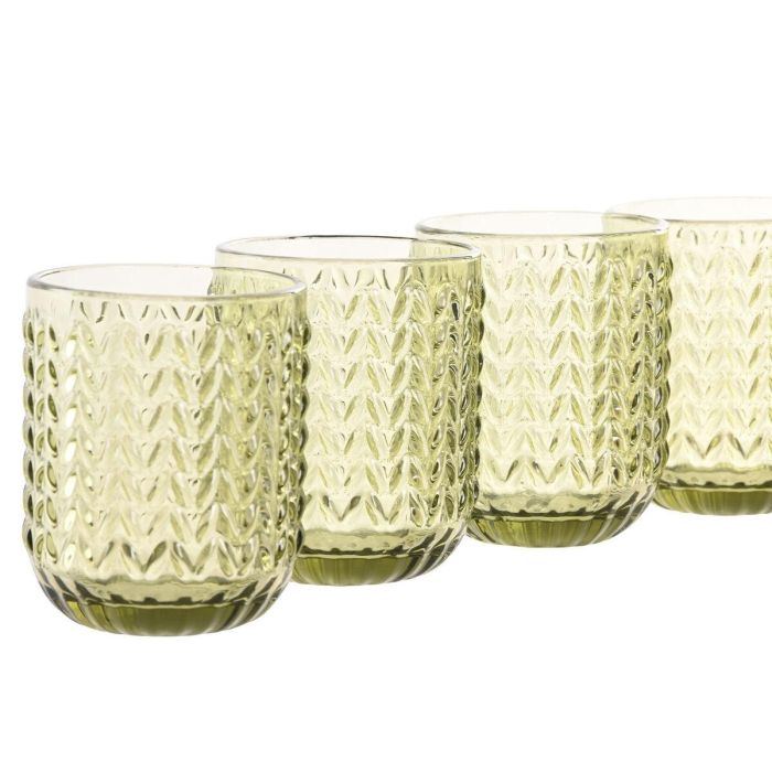 Vaso Basicos DKD Home Decor Verde 7.5 x 9.5 x 7.5 cm Set de 6 3