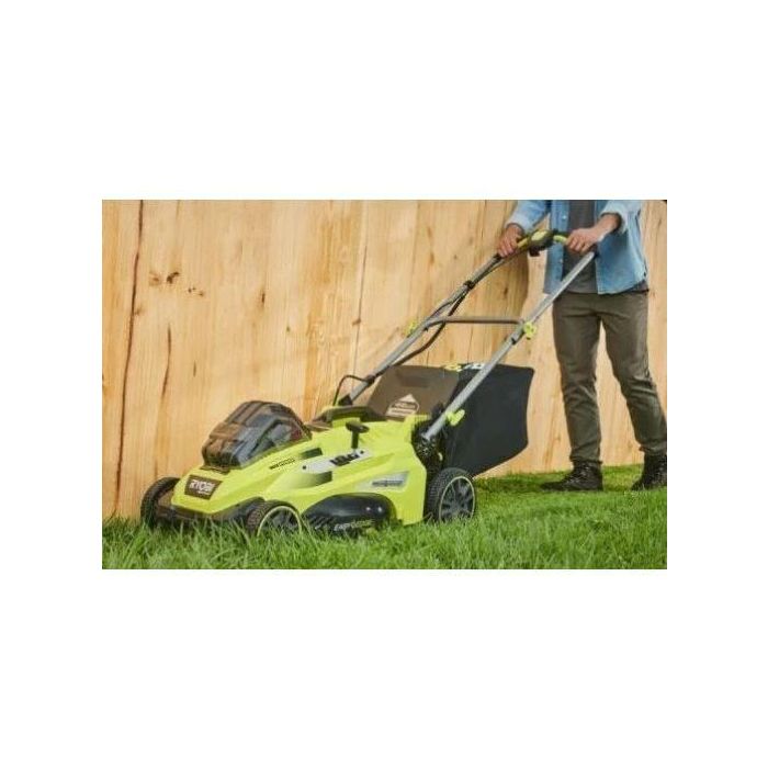 RYOBI Cortacésped inalámbrico MAX POWER 36V Power Assist Ø 40 cm Recogida y Mulching incl. Batería Litio+ 36V 5.0 Ah y Cargador 1.7A 2