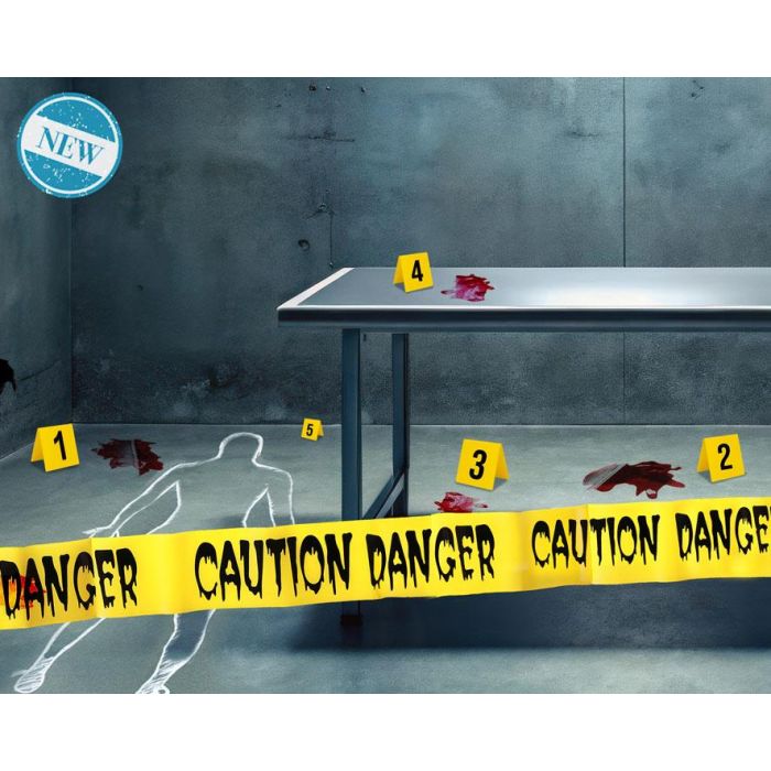 Kit Escena de Crimen Halloween 8 Piezas - Incluye Cinta Caution, Marcadores y Manchas de Sangre para Decoración 0 Kit Escena de Crimen Halloween 8 Piezas - Incluye Cinta Caution, Marcadores y Manchas de Sangre para Decoración 0