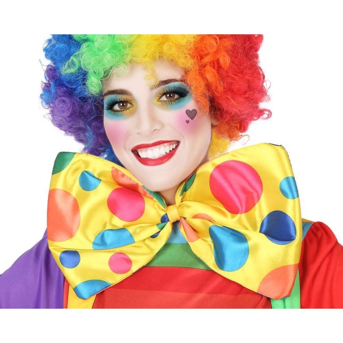 Pajarita Payaso Multicolor Con Lunares Grandes Para Disfraz Temático De Circo 0 Pajarita Payaso Multicolor Con Lunares Grandes Para Disfraz Temático De Circo 0