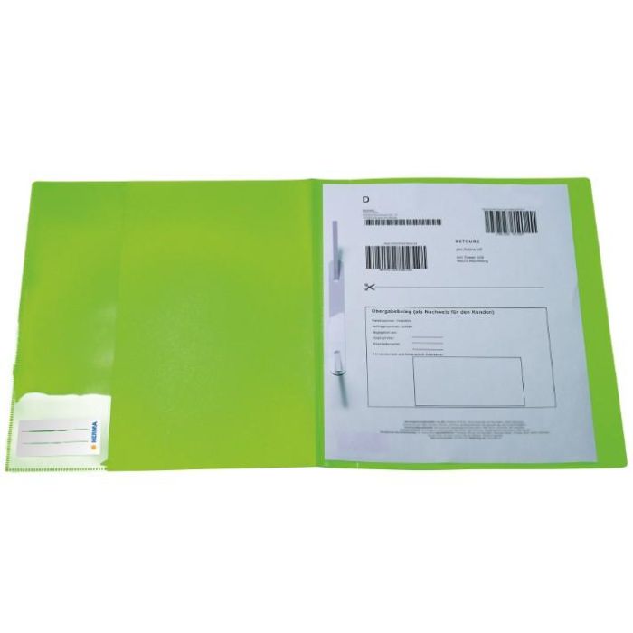 HERMA Schnellhefter A4 neon grün Polypropylen 3St. 3