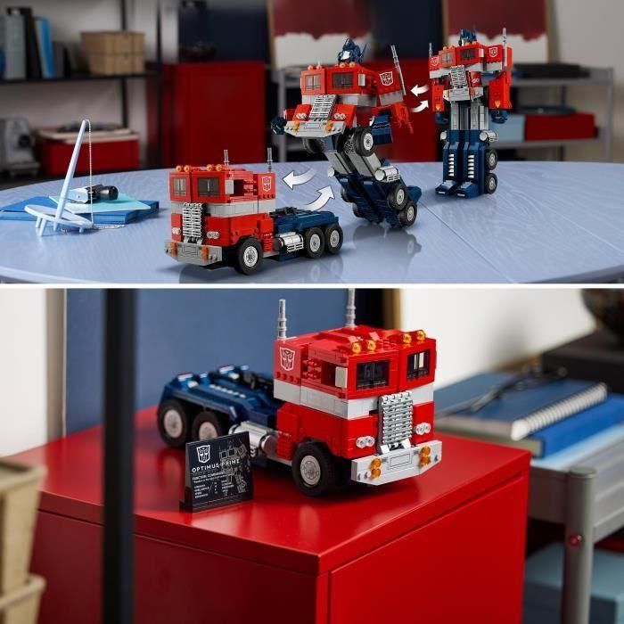 LEGO Icons 10302 Optimus Prime Transformers Autobot Robot Minifigura Modelo Camión 3 LEGO Icons 10302 Optimus Prime Transformers Autobot Robot Minifigura Modelo Camión 3
