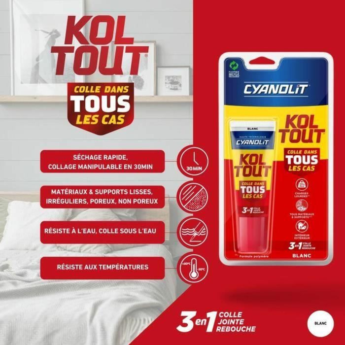 Cyanolit CYA3045203001482 Pegamento Fijador y Sellador Blanco Blíster 50 ml Ideal Pequeñas Reparaciones Resistente 2 Cyanolit CYA3045203001482 Pegamento Fijador y Sellador Blanco Blíster 50 ml Ideal Pequeñas Reparaciones Resistente 2