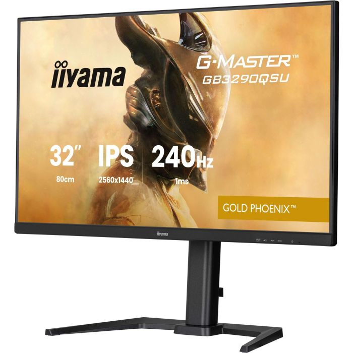Monitor Iiyama, 32 Pulgadas, G-Master Gb3271Qsu-B1 Fast Ips Qhd 165Hz 1Ms Freesync Usb-A Altavoces Altura Ajustable 2