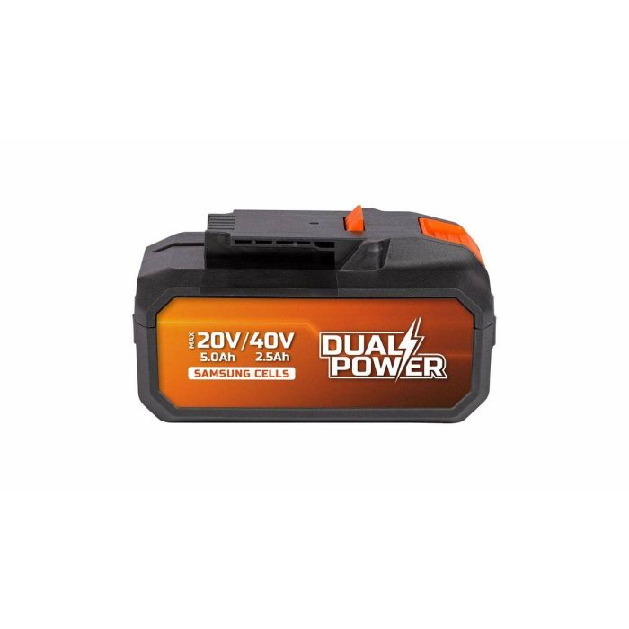 2x20V 2.5AH batería para herramienta de 40V o 5AH en la herramienta POWDP9037 de potencia dual de 20V - Compatible con herramientas de 40 V y 20 V 1 2x20V 2.5AH batería para herramienta de 40V o 5AH en la herramienta POWDP9037 de potencia dual de 20V - Compatible con herramientas de 40 V y 20 V 1