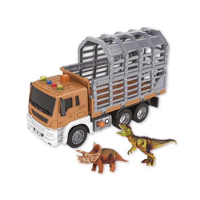 Camión porta dinosaurios, incluye 2 dinosaurios, con luces y sonidos, escala 1:16 4 Camión porta dinosaurios, incluye 2 dinosaurios, con luces y sonidos, escala 1:16 4
