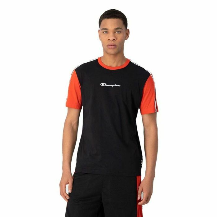 Camiseta de Manga Corta Hombre Champion Crewneck Negro S 2