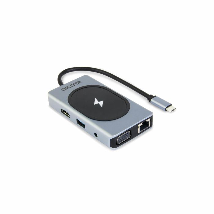 D Dicota USB-C 10-in-1 Charging Hub 4K PD 100W silver 1