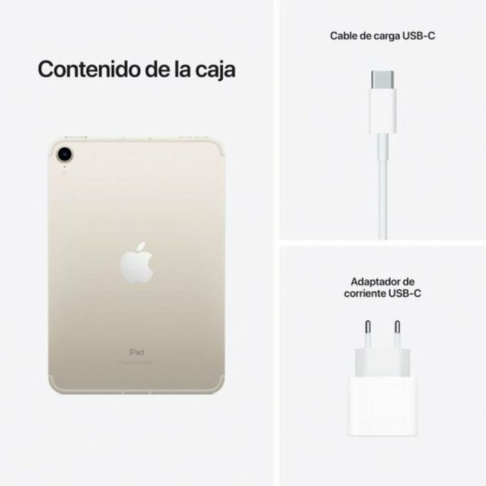 Tablet Apple MK8C3TY/A A15 starlight Beige Plata 64 GB 4 GB RAM 5 Tablet Apple MK8C3TY/A A15 starlight Beige Plata 64 GB 4 GB RAM 5