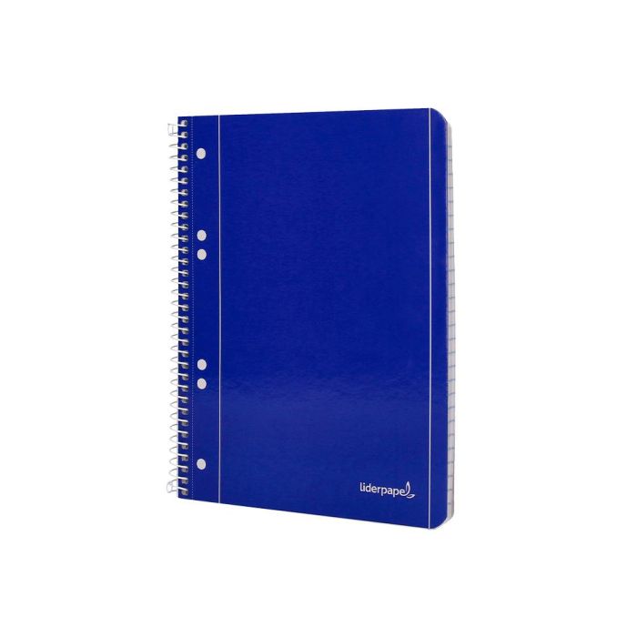 Cuaderno Espiral Liderpapel A5 Micro Serie Azul Tapa Blanda 80H 75 gr Horizontal 6 Taladros Azul 6