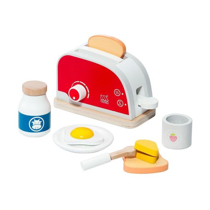 Molto Tostadora de Juguete de Madera con 9 Accesorios para Niños +1 Año - 26.5x20x12 cm 3