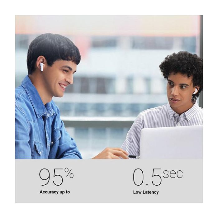 Timekettle M3 Auriculares con Traducción Offline Inalámbricos Bluetooth 5.2 para Llamadas/Música, Resistentes al Agua IPX4, 25h Batería, Blanco