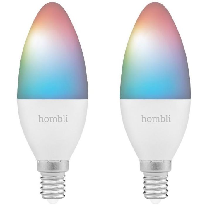 Hombli smarte Glühbirne. 4.5W. E14. RGB. CCT. 1+1 Promo Pack 0 Hombli smarte Glühbirne. 4.5W. E14. RGB. CCT. 1+1 Promo Pack 0