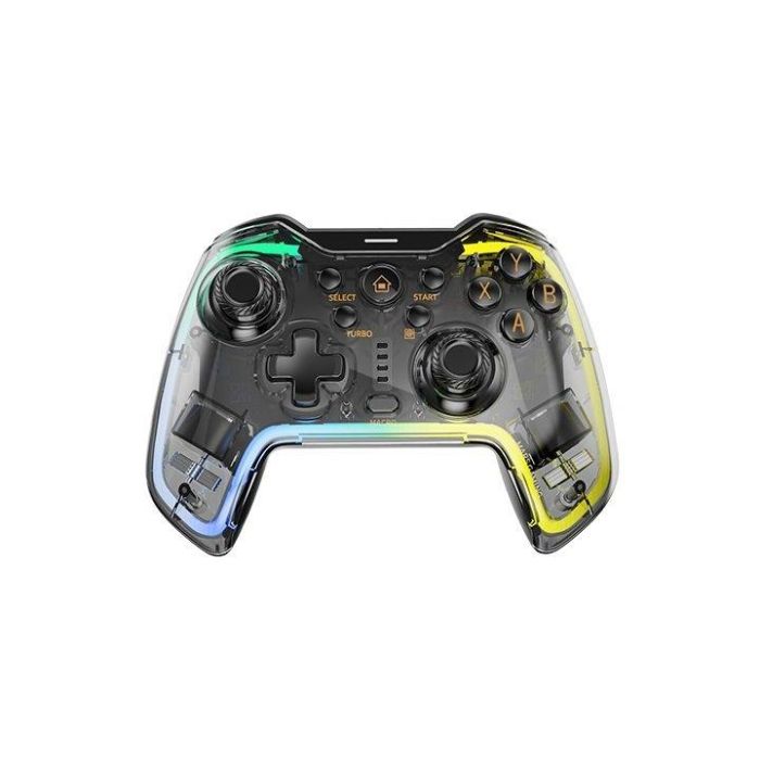 Mars Gaming Gamepad MGP-BT2 Inalámbrico Bluetooth, Mando Dual Shock con Soporte Smartphone, RGB Neón, Compatible PS4, PC, Android, iOS, Switch - 10 Horas Batería 2