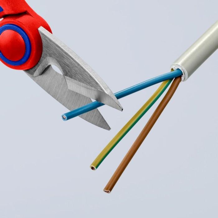 KNIPEX Elektrikerschere mit Crimpstelle 10 KNIPEX Elektrikerschere mit Crimpstelle 10