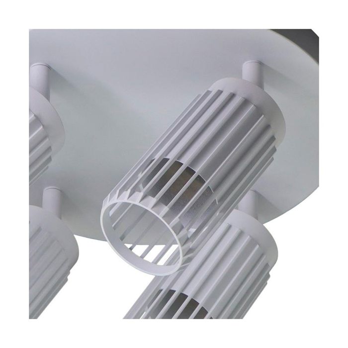 Foco 4 elementos, sahara arenado, gu10, 10 W, (bombillas no incluidas), blanco, 23 x 6 x 20 cm 1 Foco 4 elementos, sahara arenado, gu10, 10 W, (bombillas no incluidas), blanco, 23 x 6 x 20 cm 1