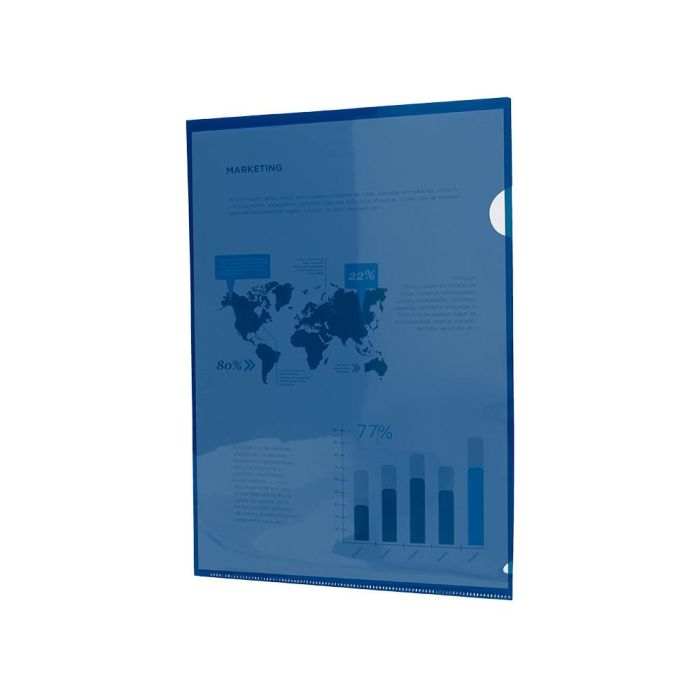 Carpeta Liderpapel Dossier Uñero 44002 Polipropileno Din A4 Azul 20 Hojas 10 unidades 3