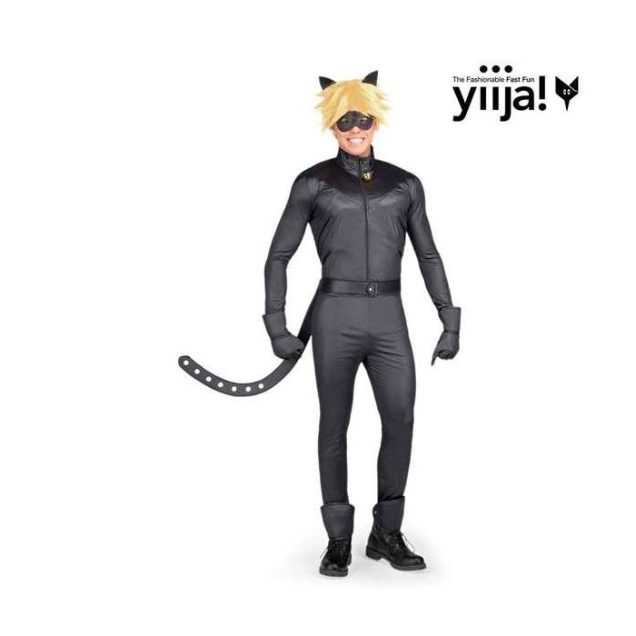 My Other Me Disfraz adulto Cat Noir con chaqueta, pantalón, cinturón, guantes, antifaz, peluca y anillo Talla XS 6