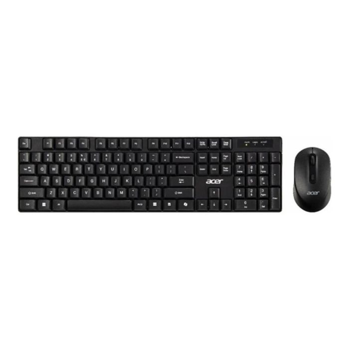 Acer AAK410 Pack Teclado y Ratón Inalámbricos QWERTY Español con Teclado Numérico Negro