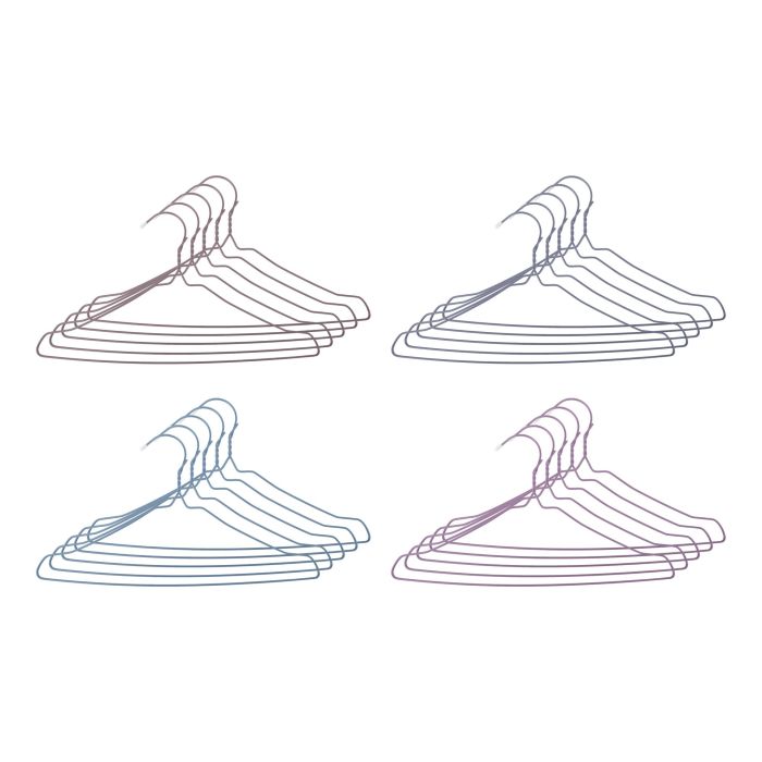 Inde Set 5 Perchas Metal Plastificado 40.5 cm Confortime (24 Unidades)