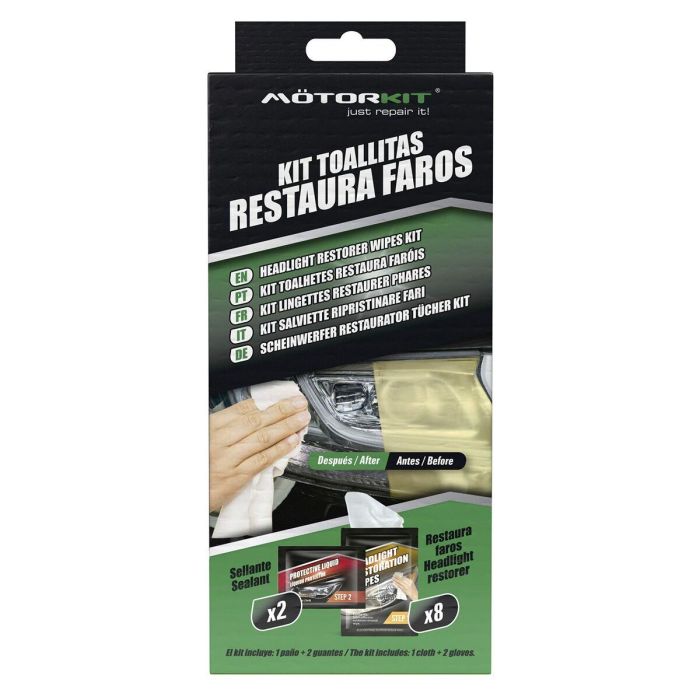 Toallitas Restauradoras de Faros Motorkit MOT1004 9