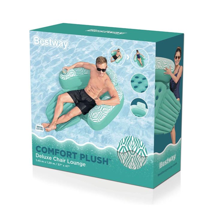 Sillón Hinchable para Piscina Bestway Comfort Plush 145 x 120 cm 16 Sillón Hinchable para Piscina Bestway Comfort Plush 145 x 120 cm 16