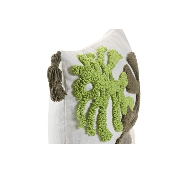 Cojin Urban DKD Home Decor Blanco Verde 30 x 50 cm (2 Unidades) 1