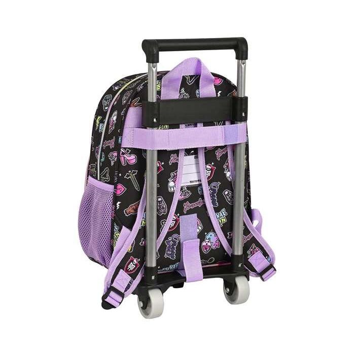 Mochila Escolar con Ruedas Monster High Creep Negro 28 x 34 x 10 cm 1