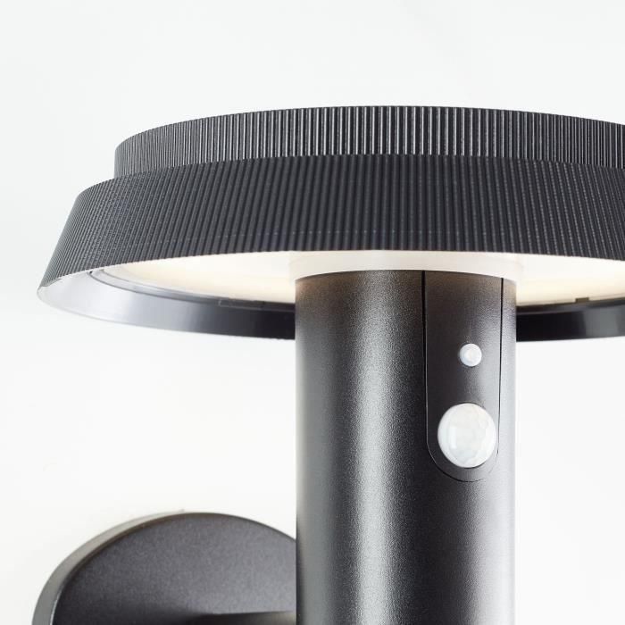 Aplique de exterior - BRILLIANT - ALVERO - LED y solar - Detector de movimiento - Metal y plástico - 4 W - Negro 2 Aplique de exterior - BRILLIANT - ALVERO - LED y solar - Detector de movimiento - Metal y plástico - 4 W - Negro 2