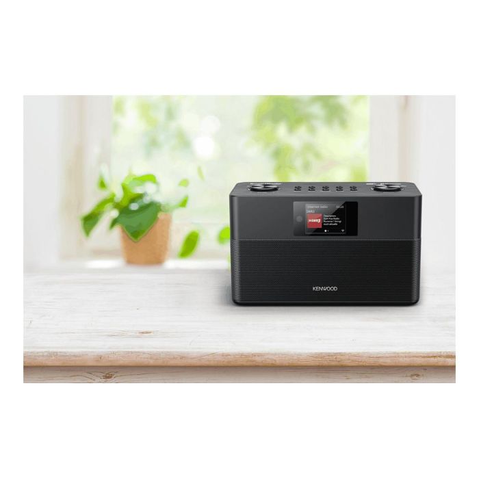 Kenwood CR-ST100S-B Radio Internet Digital con DAB+/FM, Bluetooth, Wi-Fi, Spotify, Altavoces, Pantalla TFT 2.3", Mando a Distancia, Negro