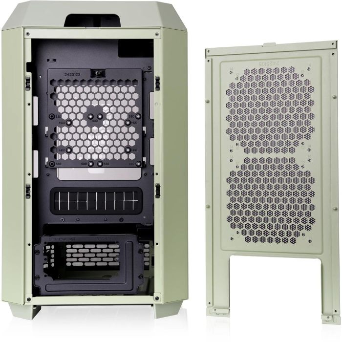 Thermaltake The Tower 250 Mini Tower para PC con Pantalla LCD de 3.9 pulgadas, Ventiladores 120mm Preinstalados - Matcha Green 2 Thermaltake The Tower 250 Mini Tower para PC con Pantalla LCD de 3.9 pulgadas, Ventiladores 120mm Preinstalados - Matcha Green 2