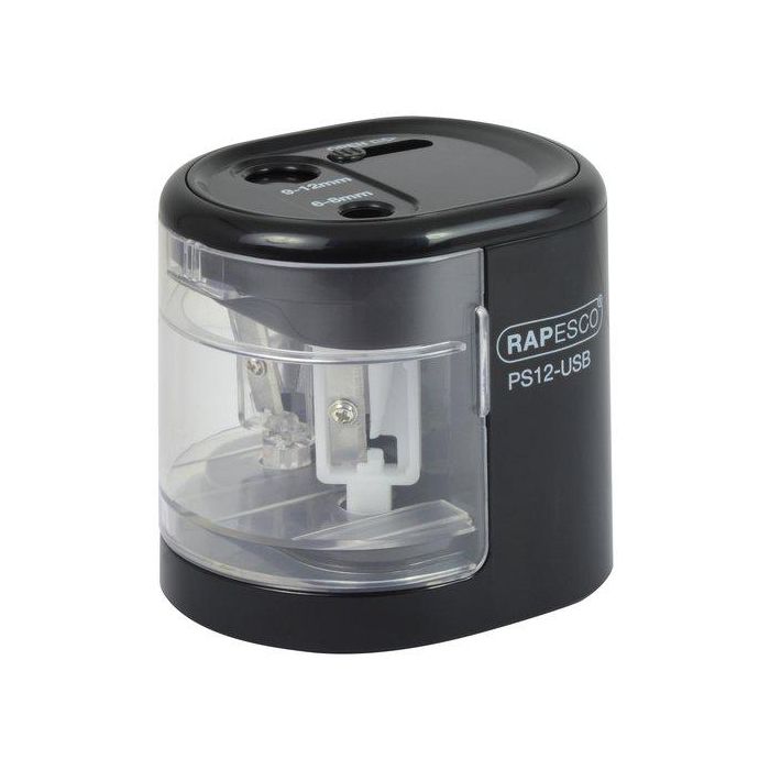 Afilalapiz Rapesco Electrico Ps12 Con Conexión Usb Negro