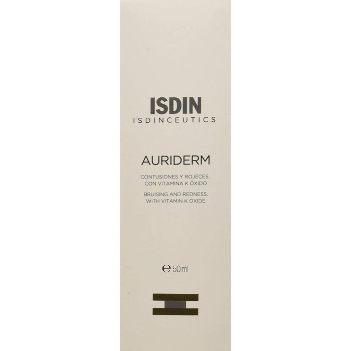 ISDIN ISDINCEUTICS Auriderm Cream 50 ml - Tratamiento Facial Anti-Rojeces y Atenúa Hematomas Post-Estéticos con Vitamina K Óxido 1